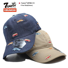 7union キャップ メンズ レディース 春夏秋冬用 デニム/カーキ セブンユニオン 公式 帽子 cap ローキャップ 浅め ベースボールキャップ おしゃれ クラシックカー 総柄 刺繍 デニムキャップ b系 ヒップホップ ファッション ストリート系 IPVW-111