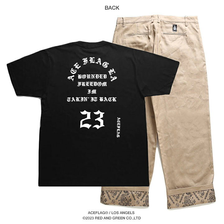 楽天市場】ACE FLAG 上下セット 半袖 Tシャツ チノパン ロングパンツ 