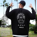 ACE FLAG トレーナー 長袖 スウェット 裏パイル メンズ 黒 大きいサイズ エースフラッグ THUG LIFE サグライフ 十字架 クロス 入れ ビッグシルエット b系 ヒップホップ ファッション ストリート系 ハイ 服 AF-TL-SW-033