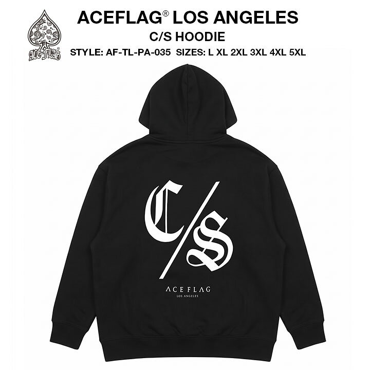 楽天市場】ACE FLAG パーカー 長袖 スウェット 裏パイル メンズ 黒 
