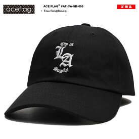 ACE FLAG キャップ メンズ 黒 大きいサイズ エースフラッグ 帽子 cap ローキャップ 浅め ベースボールキャップ おしゃれ かっこいい シンプル ワンポイント LA ロゴ b系 ヒップホップ ファッション ストリート系 ハイ ブランド 新作 AF-CA-SB-055