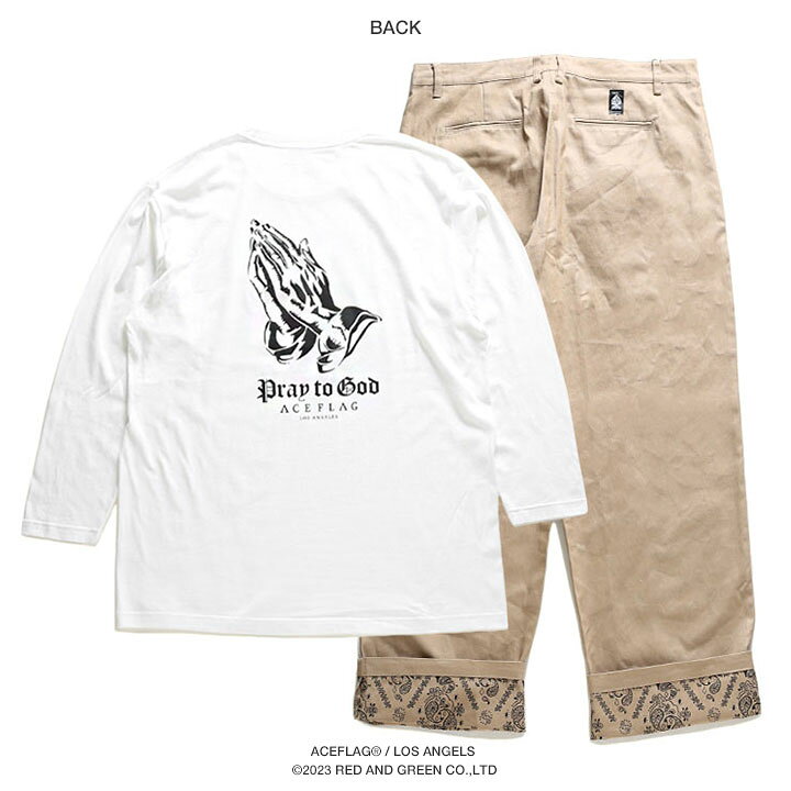 楽天市場】上下セット【15%OFF】ACE FLAG 長袖 ロンT チノパン