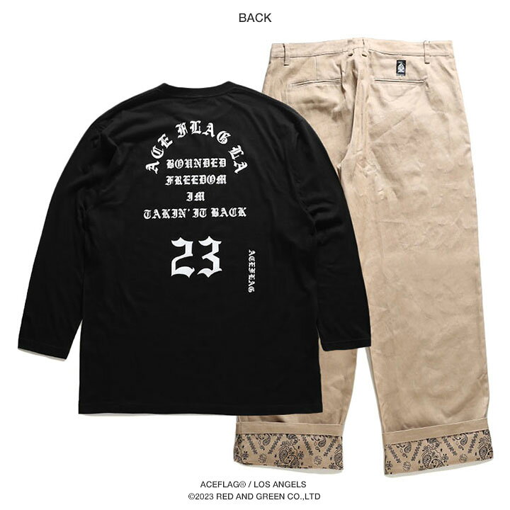楽天市場】【15%OFF】ACE FLAG 上下セット 長袖 Tシャツ ロンT