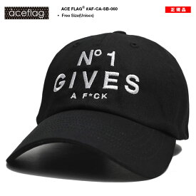 ACE FLAG キャップ メンズ 黒 大きいサイズ エースフラッグ 帽子 cap ローキャップ 浅め ベースボールキャップ おしゃれ シンプル 刺繍 No One Gives a Fuck スラング b系 ヒップホップ ファッション ストリート系 新作 AF-CA-SB-060