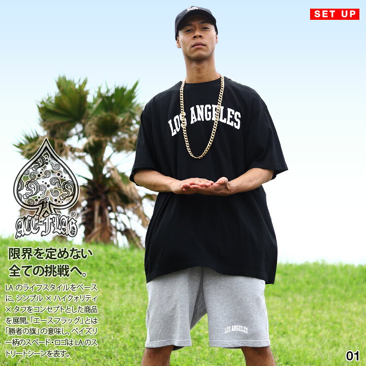 楽天市場】【43%OFF】ACE FLAG 上下セット 半袖 ブランド Tシャツ LA 
