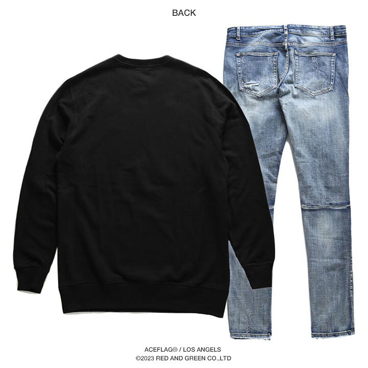 楽天市場】ACE FLAG 上下セット 長袖 メンズ 黒 大きいサイズ エース  