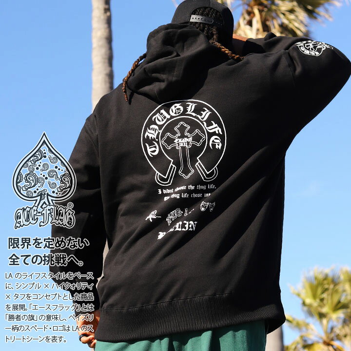 楽天市場】ACE FLAG パーカー ブランド スケボー フーディ 長袖 
