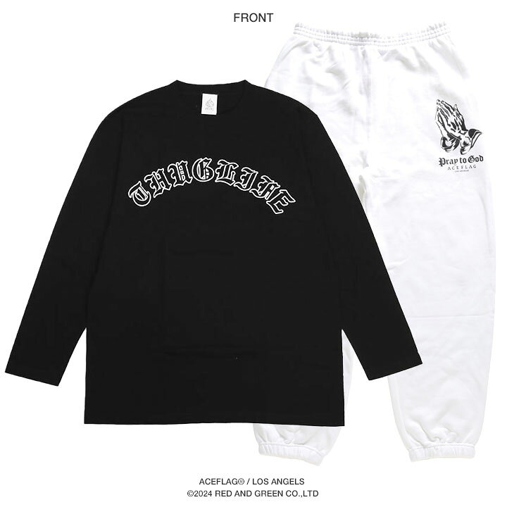 楽天市場】ACE FLAG 上下セット 長袖 ブランド メンズ 春秋冬用 全2色 