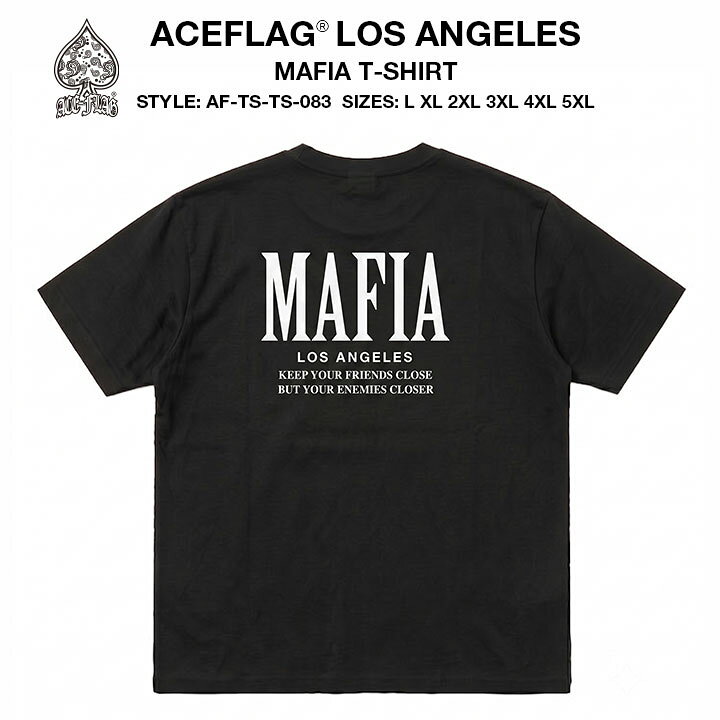 楽天市場】【54%OFF】ACE FLAG Tシャツ 半袖 メンズ 黒 大きいサイズ 激レア。マフィアT