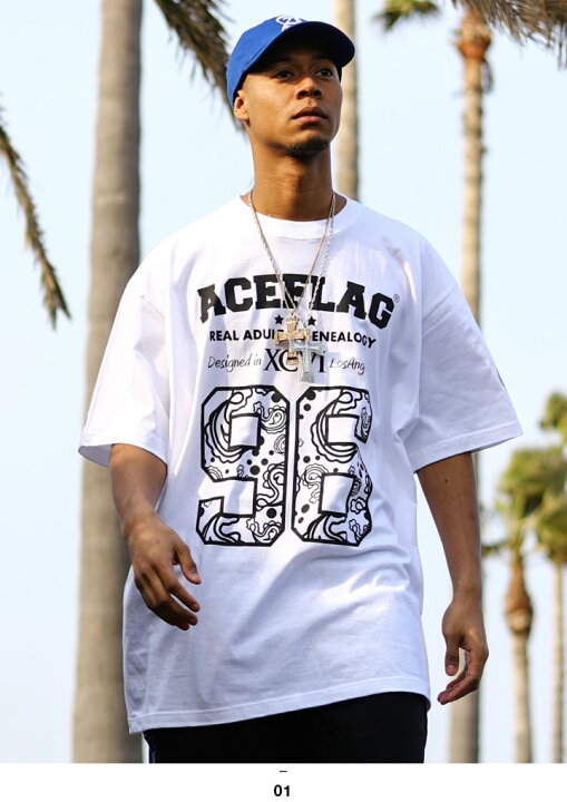 楽天市場】ACEFLAG Tシャツ 半袖 メンズ レディース 春夏用 白 黒 
