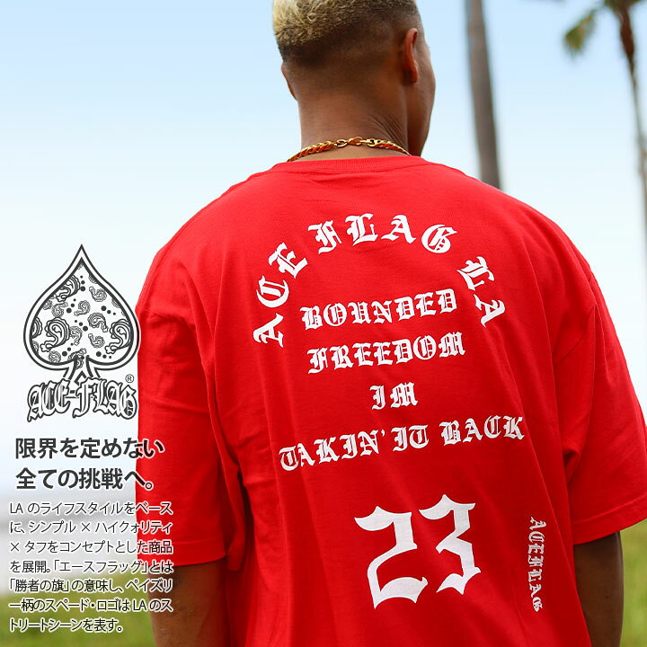 楽天市場 Aceflag Tシャツ 半袖 メンズ レディース 春夏用 赤 S 3xl 大きいサイズ ビッグシルエット かっこいい おしゃれ エースフラッグ ツアーロゴ Pablo 英字ロゴ アメカジ B系 ヒップホップ ストリート系 ファッション ブランド 服 ダンス Af Ts Ts 034 本格派大人
