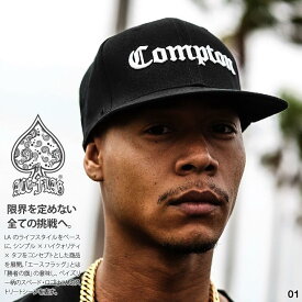 ACEFLAG キャップ メンズ レディース 春夏秋冬用 黒 エースフラッグ 帽子 cap 深め スナップバックキャップ おしゃれ かっこいい Compton コンプトン ロゴ ロゴ刺繍 b系 ヒップホップ ファッション ダンス ストリート系 ブランド 新作 AF-CA-SB-045