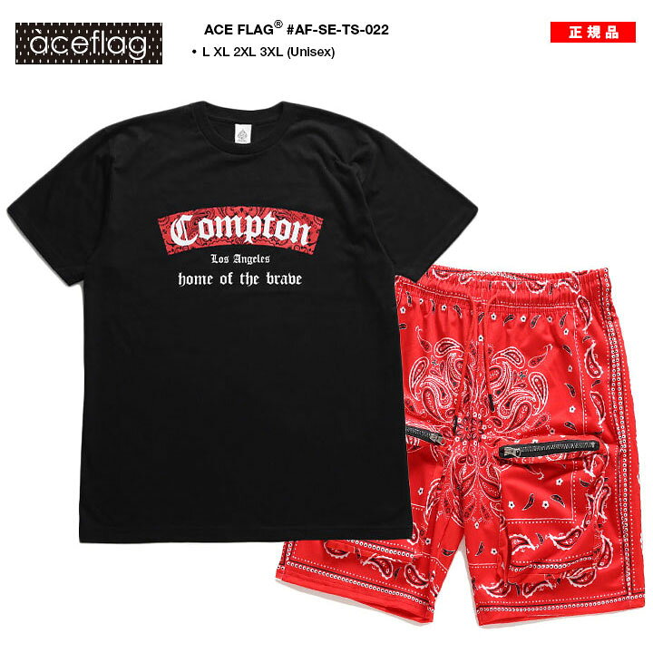 楽天市場】ACEFLAG 上下セット 半袖 ブランド Tシャツ ハーフパンツ  