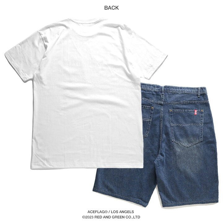 楽天市場】ACE FLAG 上下セット 半袖 セットアップ Tシャツ デニム 
