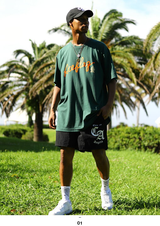 楽天市場】ACE FLAG 上下セット 半袖 ブランド Tシャツ ハーフパンツ 