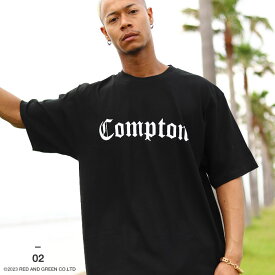 ACEFLAG Tシャツ 半袖 レディース 白 黒 大きいサイズ ビッグシルエット エースフラッグ かわいい キュート Compton コンプトン ロゴ b系 ヒップホップ ファッション ダンス ストリート系 AF-TS-TS-029