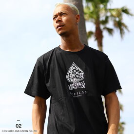 ACEFLAG Tシャツ 半袖 レディース 黒 白 大きいサイズ エースフラッグ かわいい キュート スペード ペイズリー 柄 バンダナ柄 金プリント ロゴ ファッション HIPHOP ダンス ストリート系 ハイ ブランド AF-TS-TS-046