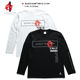 ブラックスラム バイ クラブノイズ BLACK SLAM by clubno1z ロンT ロングスリーブTシャツ メンズ レディース 白 黒 b系 ヒップホップ ストリート系 ファッション 服 大きいサイズ ダンス ギフト BS-TL-LT-001