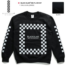 ブラックスラム バイ クラブノイズ BLACK SLAM by clubno1z スウェット トレーナー 長袖 メンズ レディース 黒 袖ロゴ 大きいサイズ b系 ヒップホップ ストリート系 ファッション ギフト BS-TL-SW-007