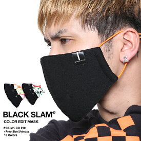 洗える 布 かっこいい マスク メンズ レディース 大きめ クラブノイズ ブラックスラム CLUBNO1Z BLACK SLAM 布マスク おしゃれ サイズ調整 b系 ヒップホップ ストリート系 ファッション ハイ ブランド BS-MK-CO-010