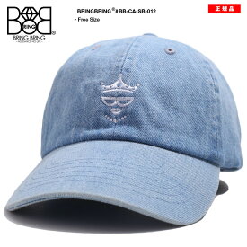 BRINGBRING × NEWHATTAN キャップ 薄いデニム ニューハッタン ブリンブリン 帽子 cap ローキャップ 浅め おしゃれ ロゴ 刺繍 アメカジ ゴルフ b系 ヒップホップ ファッション ダンス ストリート系 BB-CA-SB-012