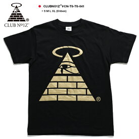 CLUB NO1Z Tシャツ 半袖 メンズ レディース 黒 大きいサイズ ビッグシルエット クラブノイズ おしゃれ ピラミッド b系 ヒップホップ ストリート系 ファッション ハイ ブランド 服 ダンス ダンス衣装CN-TS-TS-041