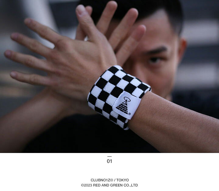 楽天市場 B系 ヒップホップ ストリート系 ファッション メンズ レディース リストバンド Cn Wr Co 001 クラブノイズ Club No1z チェッカーフラッグ リストバンド 手首バンド 片手用 手首サポーター ブランドロゴ ダンス スケート ジム スポーツ 男女兼用 正規品