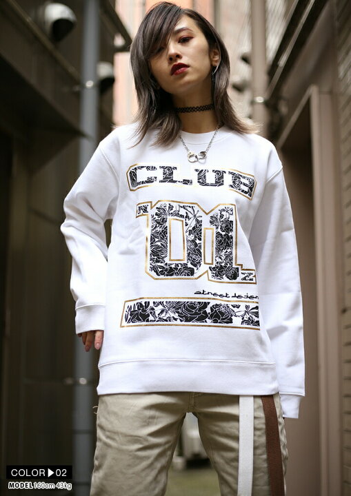楽天市場 B系 ヒップホップ ストリート系 ファッション 服 メンズ レディース スウェット Cn Tl Sw 001 クラブノイズ Club No1z Clubno1z クラブノイズ 長袖 トレーナー ビッグシルエット 裏起毛 金箔 ナンバー 薔薇 総柄 Xl 2l Ll 2xl 3l Xxl 大きいサイズ 正規品 ギフト