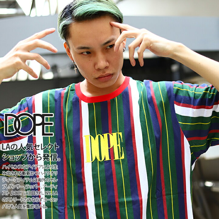 楽天市場 Dope Tシャツ 半袖 メンズ レディース 春夏用 白 ホワイト 大きいサイズ ビッグシルエット ドープ おしゃれ かっこいい 刺繍 切替 ストライプ柄 チェック アメカジ 西海岸 La セレブ B系 ヒップホップ ストリート系 ブランド ハイ 服d19ss T007 本格派大人のb