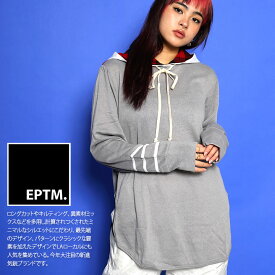 EPTM ロンT パーカー ブランド メンズ フーディ トップス レディース 春秋冬用 グレー エピトミ Tシャツ 長袖 袖ロゴ ライン フード付き 切り替え チェック柄 B系 ヒップホップ ファッション ストリート系 ハイ 服 EP1552 EP1551