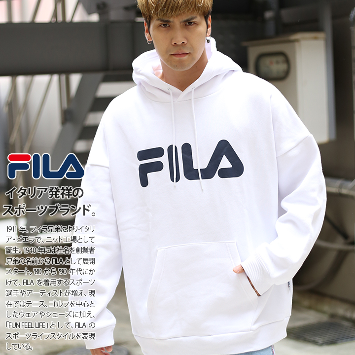 品質保証 FILA フィラ ロゴ トレーナー スウェット ヒップホップ 
