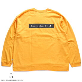 FILA heritage ロンT ストリート メンズ レディース 春秋冬用 全4色 大きいサイズ ビッグシルエット フィラ ヘリテージ Tシャツ 長袖 ポケット付き ボックスロゴ スポーツ ダンス b系 HIPHOP ストリート系 ハイ ブランド 服 新作 FM9953