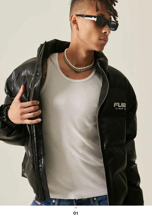 楽天市場】ラスト1点【20%OFF】FUBU アウター 長袖 レザージャケット  
