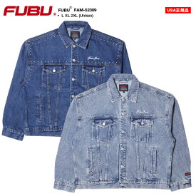 FUBU アウター 長袖 Gジャン デニムジャケット ブルゾン メンズ 春秋冬用 全2色 大きいサイズ フブ ジージャン ボタン 作業着 ワークウェア ワークジャケット ビッグシルエット b系 ヒップホップ ファッション ストリート系 ハイ ブランド 服 2025秋冬 新作 FAM-52309