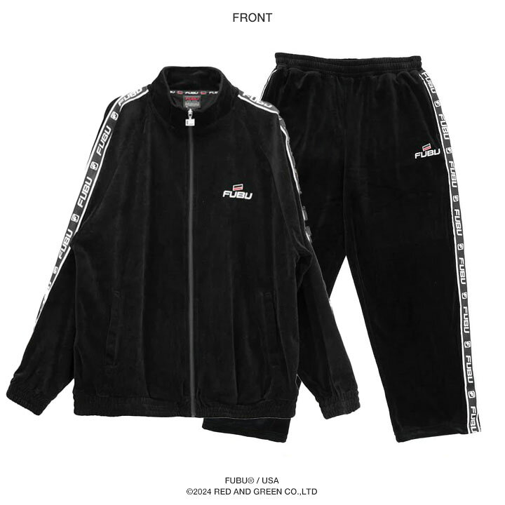 楽天市場】ラスト1点【20%OFF】FUBU 上下セット 長袖 メンズ 黒 大きい  