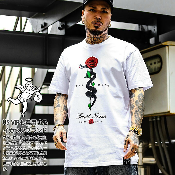 楽天市場 Hasta Muerte Tシャツ 半袖 メンズ 春夏用 白 黒 大きいサイズ ハスタ ムエルテ おしゃれ かっこいい Trust None 何も信じるな 天使 ドル柄 薔薇 花柄 ヘビ ギャング アメカジ B系 ヒップホップ ファッション ダンス ストリート系 ハイ ブランド 服 22春夏 新作