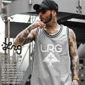 LRG ノースリーブ メンズ 春夏用 全2色 大きいサイズ エルアールジー バスケットシャツ バスケシャツ タンクトップ 切り替え バイカラー ビッグシルエット オーバーサイズ b系 ヒップホップ ファッション ストリート系 ハイ ブランド 服 新作 L2KYMNTXX-L2KZMNTXX