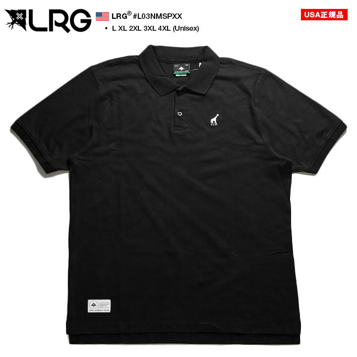 楽天市場】LRG ポロシャツ 半袖 メンズ 春夏用 黒 大きいサイズ 