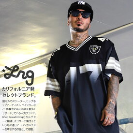 【20%OFF】LRG Vネック 半袖 メッシュ Tシャツ ゲームシャツ ホッケーシャツ メンズ 春夏用 黒 大きいサイズ エルアールジー Vネックシャツ トップス スポーツ 半袖シャツ ナンバー ビッグシルエット b系 ヒップホップ ストリート系 ブランド 服 2025秋冬 新作 L3V2MSBXX