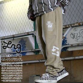 LRG スウェットパンツ 裏起毛 メンズ 春秋冬用 カーキ 大きいサイズ エルアールジー ロングパンツ ゆったり シンプル バギーパンツ カレッジロゴ メッセージ ナンバー47 縁取り ビッグシルエット 大人 b系 ヒップホップ ストリート系 ハイ ブランド 2025秋冬 新作 L3WGMBJXX