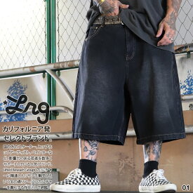 LRG ハーフパンツ デニム バギーパンツ メンズ 春夏用 全3色 大きいサイズ エルアールジー ジーパン Gパン ジーンズ 太め 極太 ショーツ 半ズボン 短パン ビッグシルエット ワイドシルエット b系 ヒップホップ ストリート系 ブランド 2025秋冬 新作 L3WYMBSXX