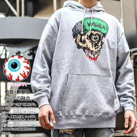 MISHKA パーカー スケボー 長袖 スウェット 裏パイル トップス メンズ 黒/グレー 大きいサイズ ミシカ フードパーカー おしゃれ スカル ボーン 骨 袖ロゴ b系 ヒップホップ ファッション ストリート系 2022 新作 M1020H