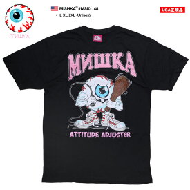 MISHKA Tシャツ 半袖 メンズ 春夏用 黒 大きいサイズ ミシカ おしゃれ かっこいい 派手 総柄 KEEPWATCH キープウォッチ キャラクター オーバーサイズ ビッグシルエット b系 ヒップホップ ファッション ロック バンド ストリート系 ハイ ブランド 服 2025春夏 新作 MSK-148