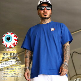 MISHKA Tシャツ 半袖 メンズ 春夏用 青 大きいサイズ ミシカ 派手 CYCO SIMON サイコサイモン スカル ドクロ KEEPWATCH キープウォッチ キャラクター 和柄 幽霊 ビッグシルエット b系 ヒップホップ ファッション ロック ストリート系 ハイ 2025春夏 新作 MSK-165