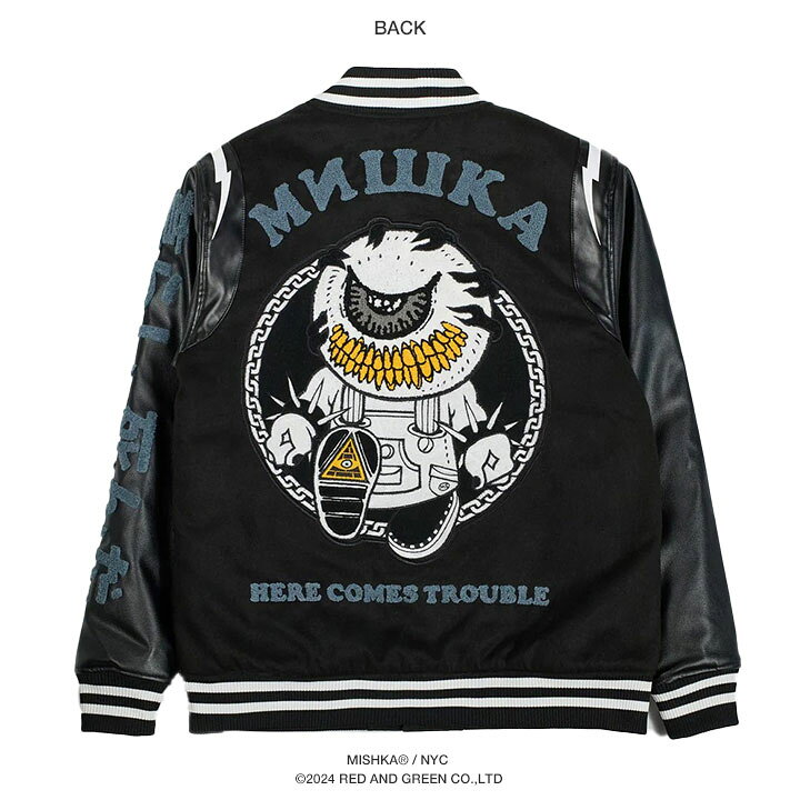 楽天市場】【30%OFF】MISHKA アウター 長袖 スタジャン ブルゾン 