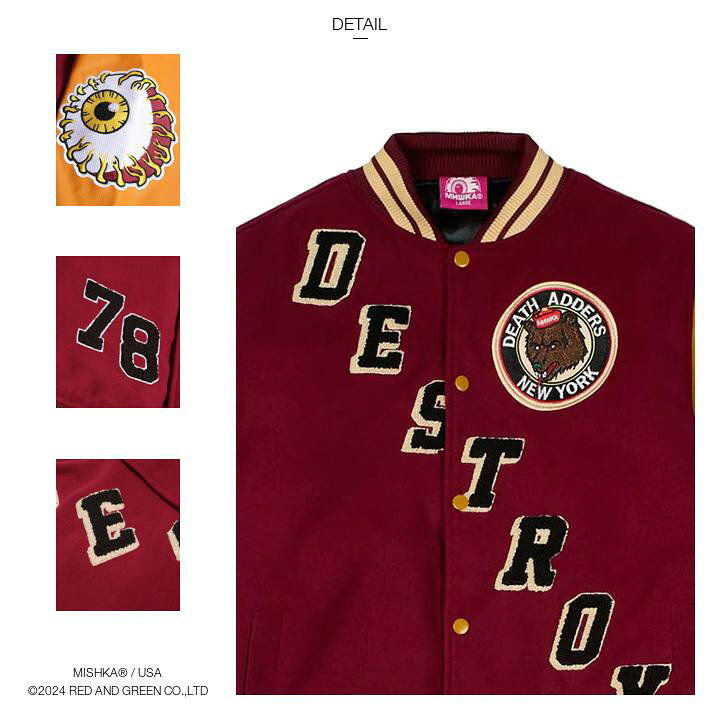 楽天市場】ラスト1点【40%OFF】MISHKA アウター 長袖 スタジャン 