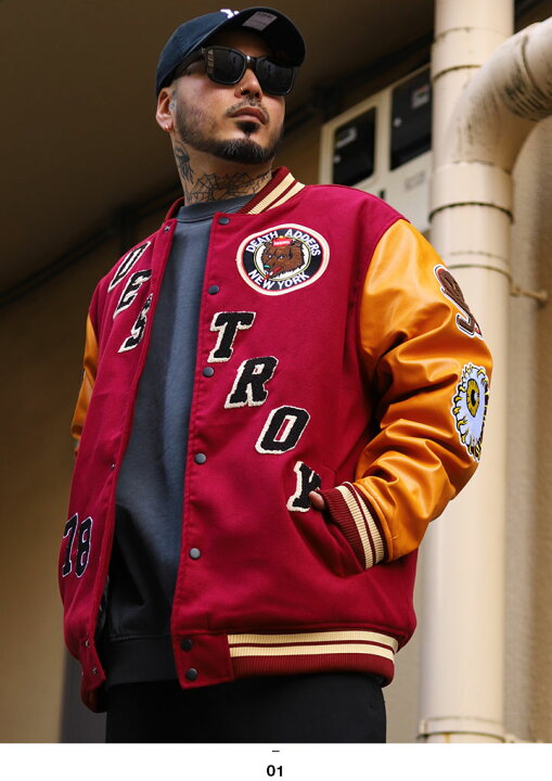 楽天市場】ラスト1点【40%OFF】MISHKA アウター 長袖 スタジャン 