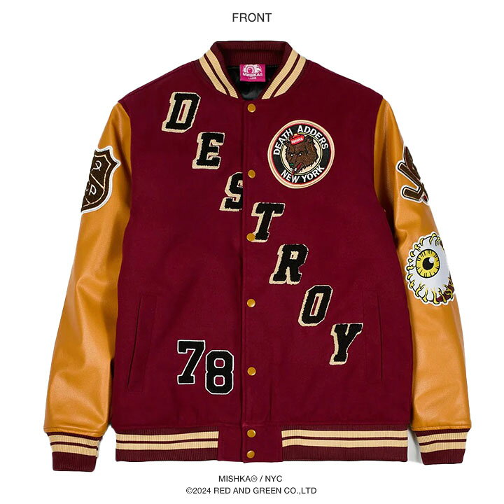 楽天市場】ラスト1点【40%OFF】MISHKA アウター 長袖 スタジャン 