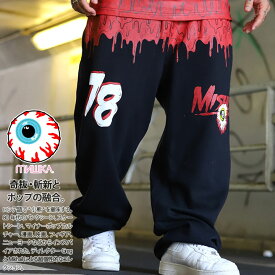 MISHKA スウェットパンツ 裏起毛 メンズ レディース 春秋冬用 黒 大きいサイズ ミシカ ロングパンツ 派手 総柄 KEEPWATCH キープウォッチ キャラクター 刺繍 b系 ヒップホップ ファッション ロック バンド ストリート系 ハイ ブランド 2025春夏 新作 MSK-172