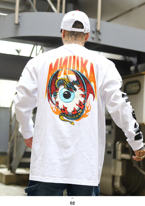 楽天市場】MISHKA ミシカ ロンT メンズ 春秋冬用 黒/白 大きいサイズ T 